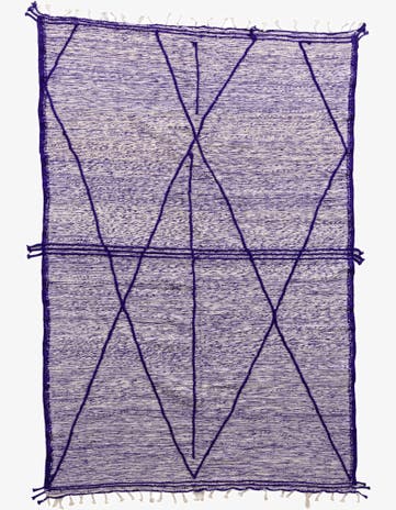 6' 5 x 9' 6 Hand Knotted Moroccan Wool Rug