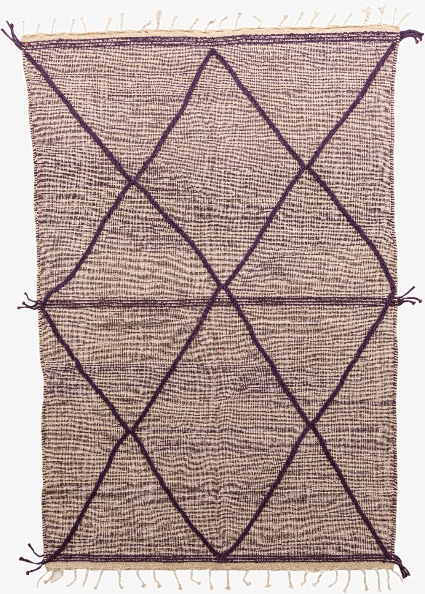 6' 6 x 9' 7  Hand Knotted Moroccan Wool Rug