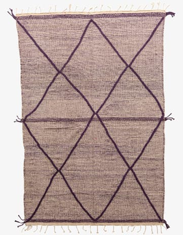 6' 6 x 9' 7 Hand Knotted Moroccan Wool Rug