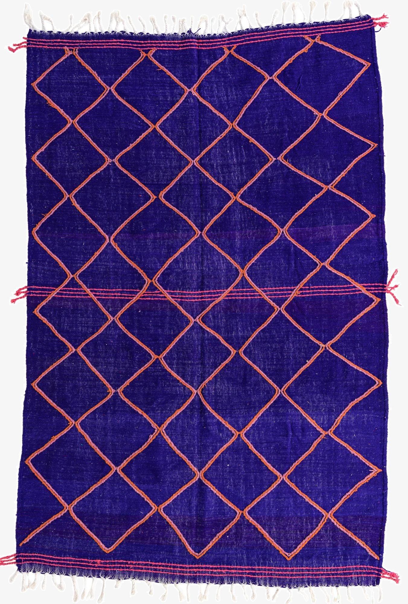 6' 7 x 10'  Hand Knotted Moroccan Wool Rug