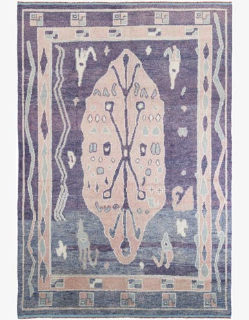 8' 5 x 12' 6 Hand Knotted Moroccan Wool Rug