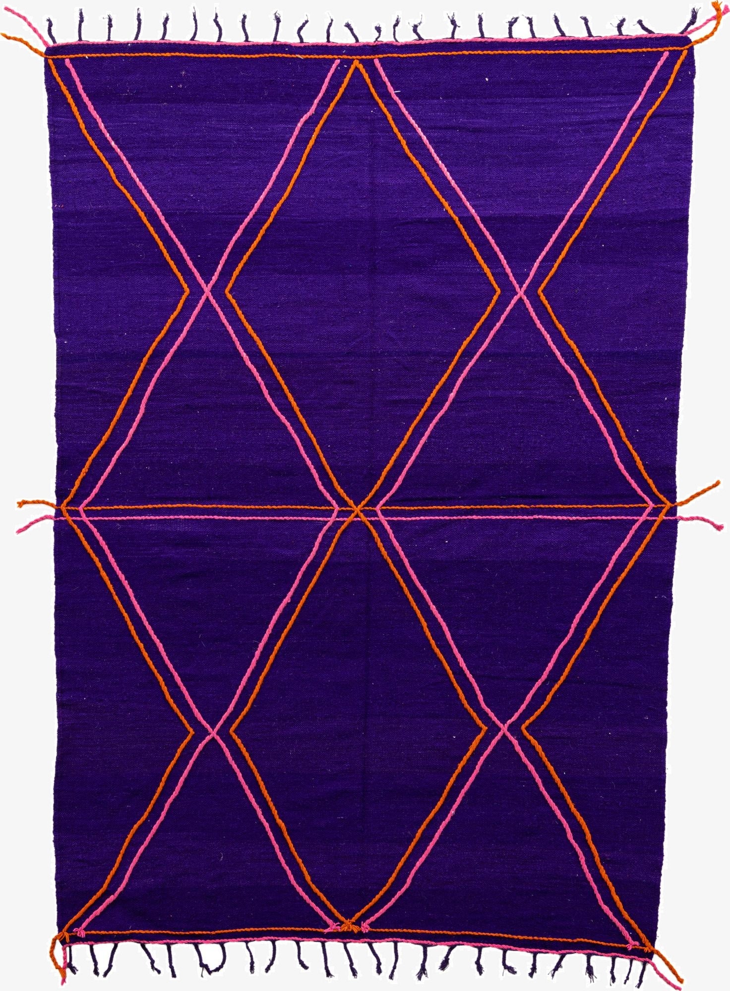 6' 7 x 9' 7  Hand Knotted Moroccan Wool Rug