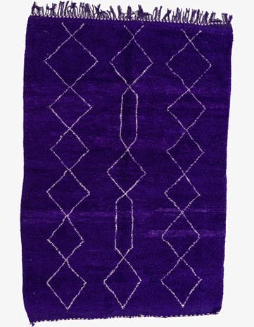 5' 9 x 8' 5 Hand Knotted Moroccan Wool Rug