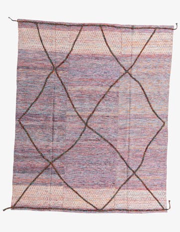 7' 7 x 9' 4 Hand Knotted Moroccan Wool Rug