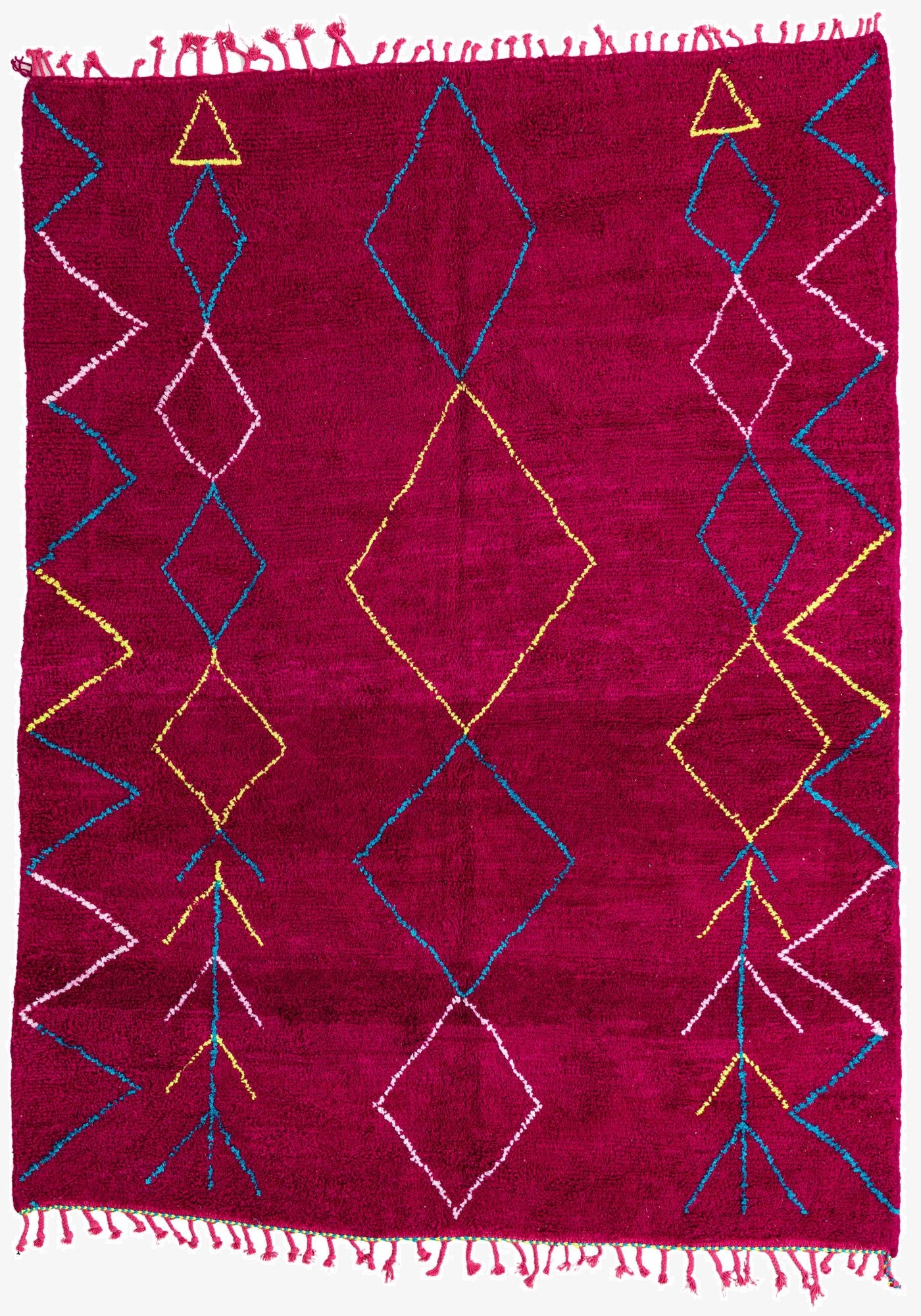 6' 10 x 9' 1  Hand Knotted Moroccan Wool Rug