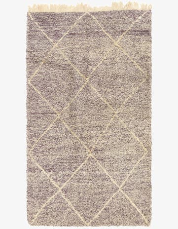 4' 10 x 8' 9 Hand Knotted Moroccan Wool Rug