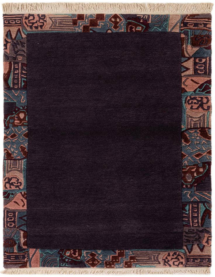 Detail image of 3' 2 x 5' 5 Hand Knotted Nepal Wool Rug