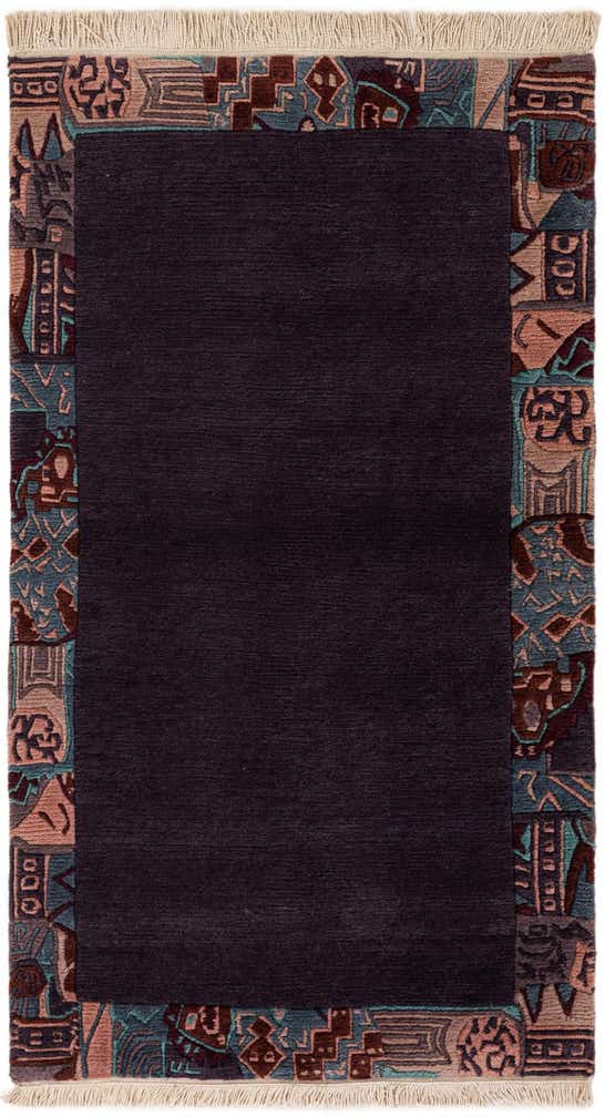 3' 2 x 5' 5 Hand Knotted Nepal Wool Rug
