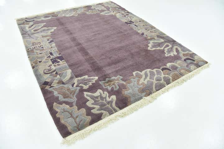 6' 9 x 8' 2 Hand Knotted Nepal Wool Rug