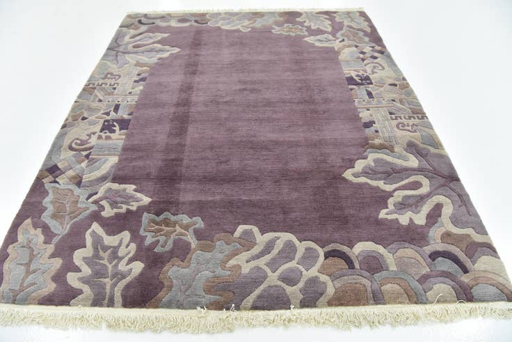 Detail image of 6' 9 x 8' 2 Hand Knotted Nepal Wool Rug
