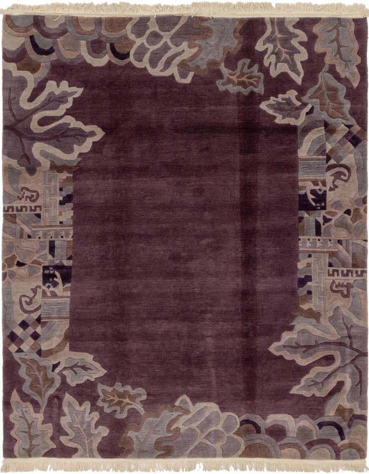 Detail image of 6' 9 x 8' 2 Hand Knotted Nepal Wool Rug