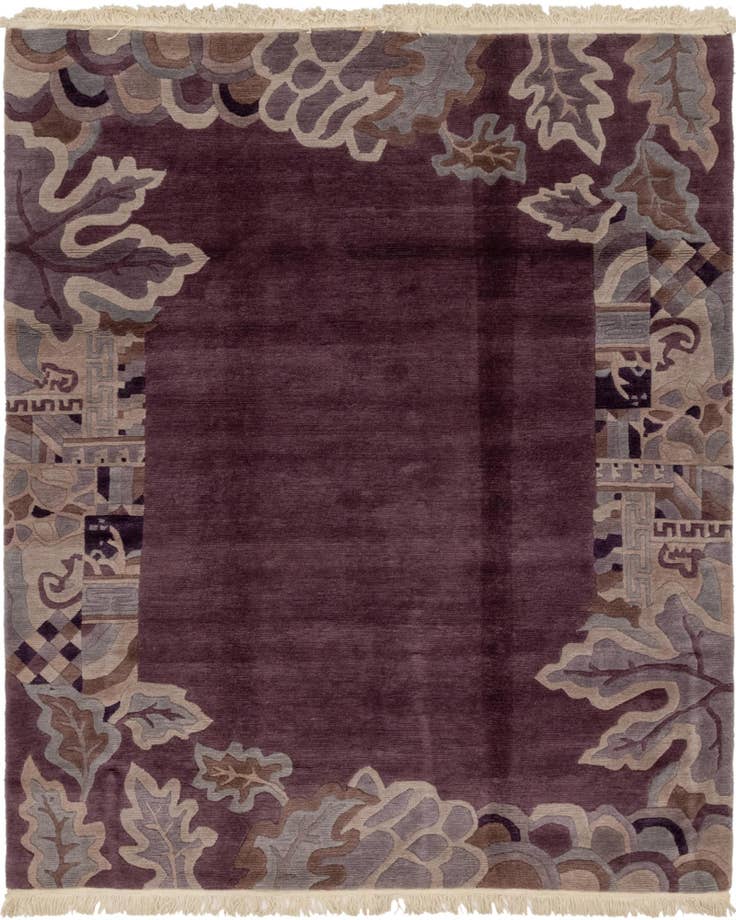 Detail image of 6' 9 x 8' 2 Hand Knotted Nepal Wool Rug