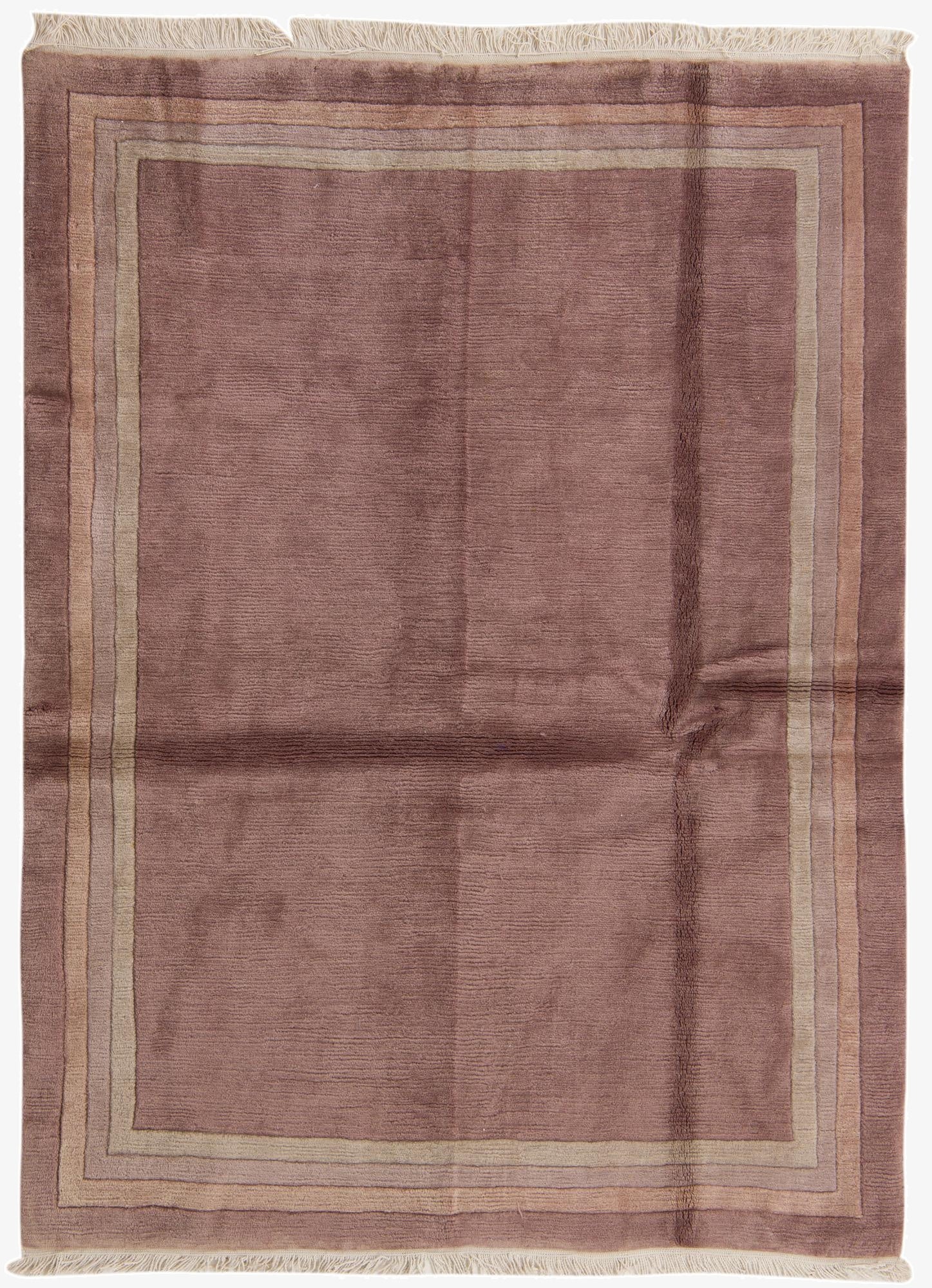 5' x 6' 5  Hand Knotted Nepal Wool Rug