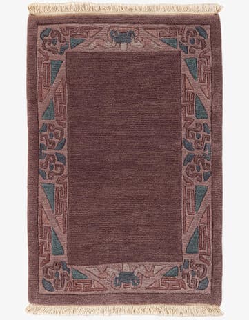 2' x 3' Hand Knotted Nepal Wool Rug