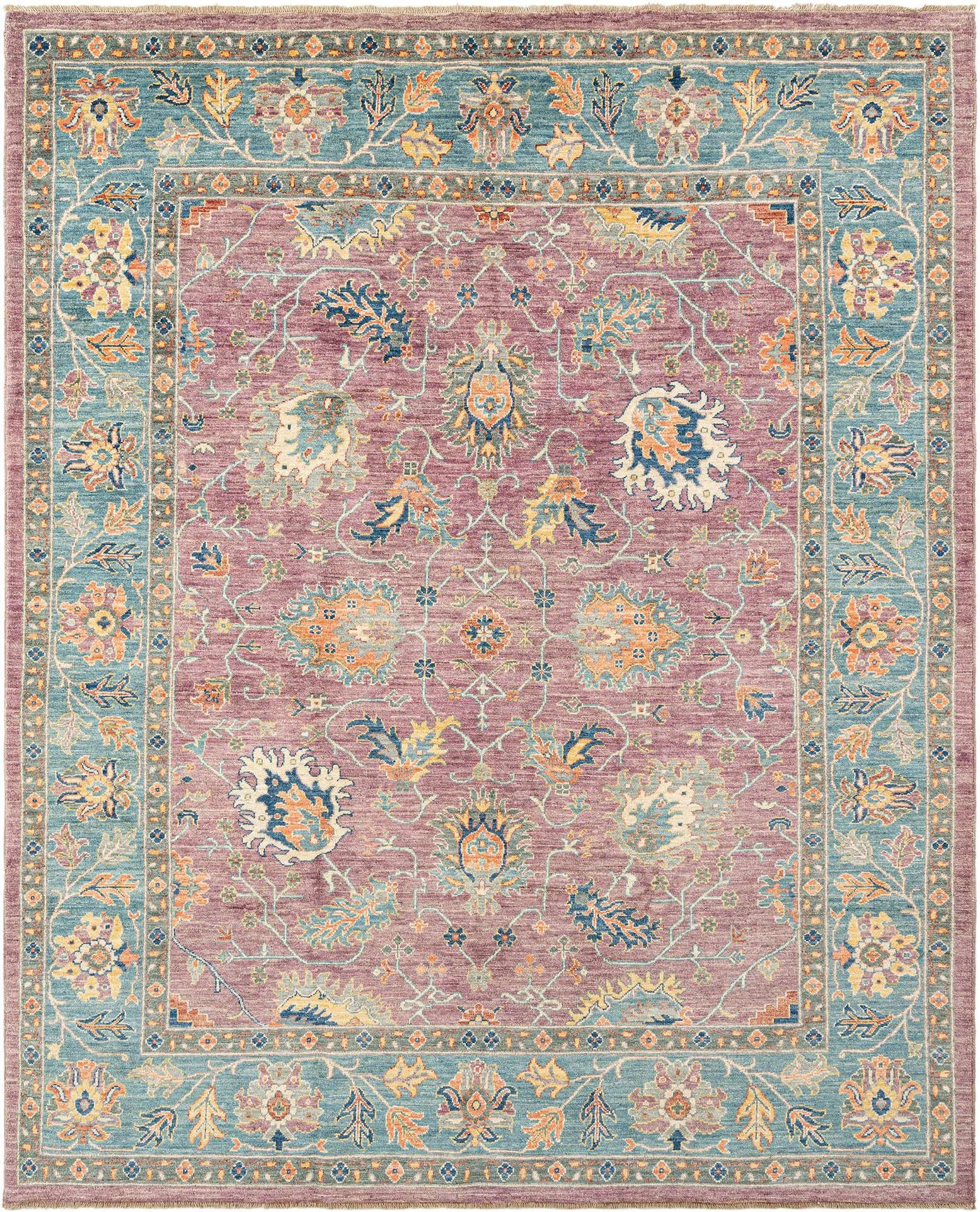 7' 10 x 9' 11 Hand Knotted Oushak Rug