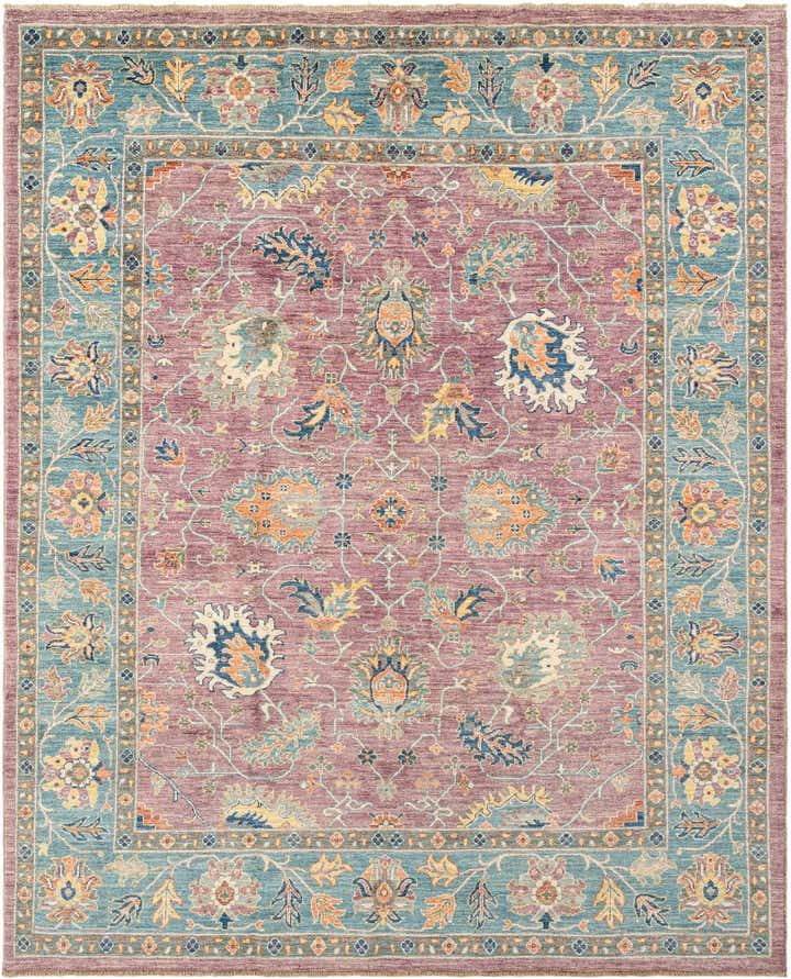 7' 10 x 9' 11 Hand Knotted Oushak Rug