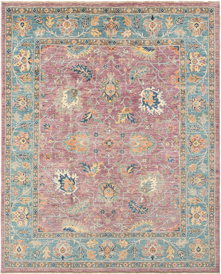 Detail image of 7' 10 x 9' 11 Hand Knotted Oushak Rug