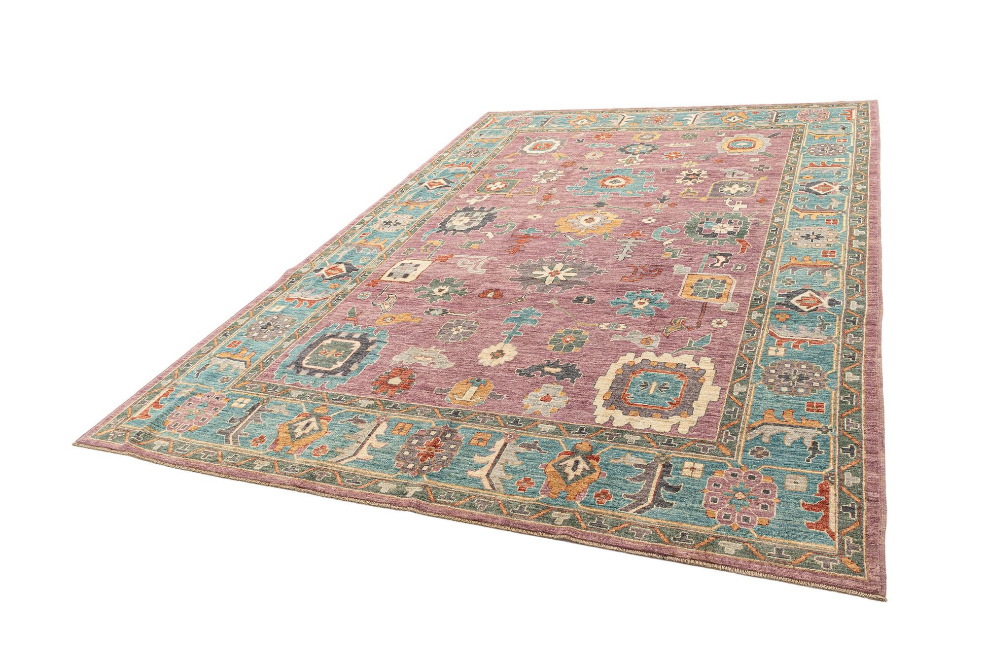 8' 9 x 12' Hand Knotted Oushak Rug