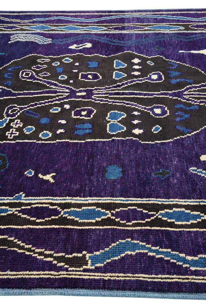 8' 1 x 10' 1 Hand Knotted Oushak Wool Rug