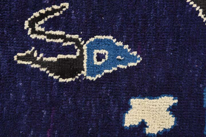 8' 1 x 10' 1 Hand Knotted Oushak Wool Rug