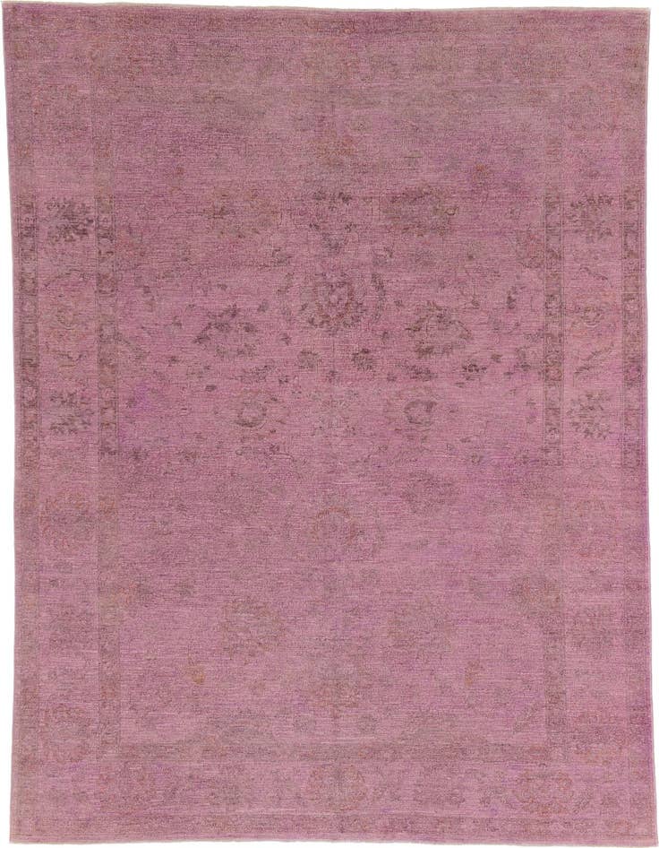 Detail image of 6' 6 x 9' 9 Hand Knotted Over-Dyed Ziegler Oriental Rug