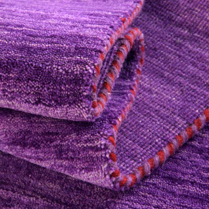 6' 7 x 9' 10 Hand Knotted Solid Gabbeh Wool Rug