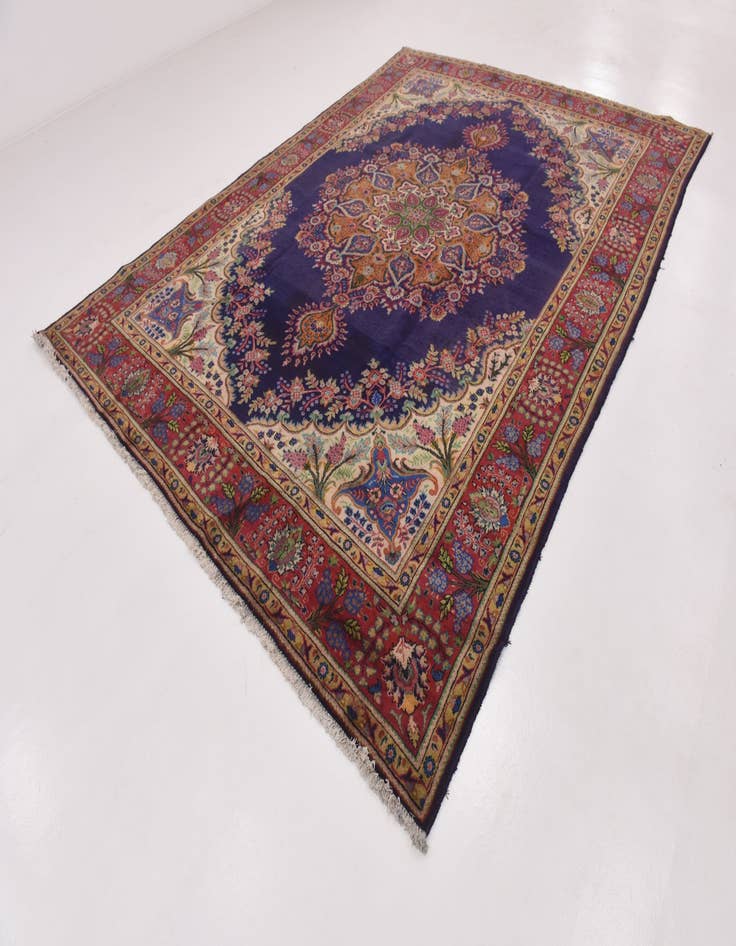 Detail image of 9' 5 x 13'  Hand Knotted Tabriz Persian Wool Rug