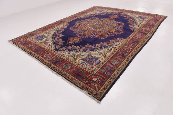 Detail image of 9' 5 x 13' Hand Knotted Tabriz Persian Wool Rug