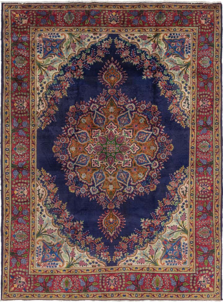 9' 5 x 13' Hand Knotted Tabriz Persian Wool Rug