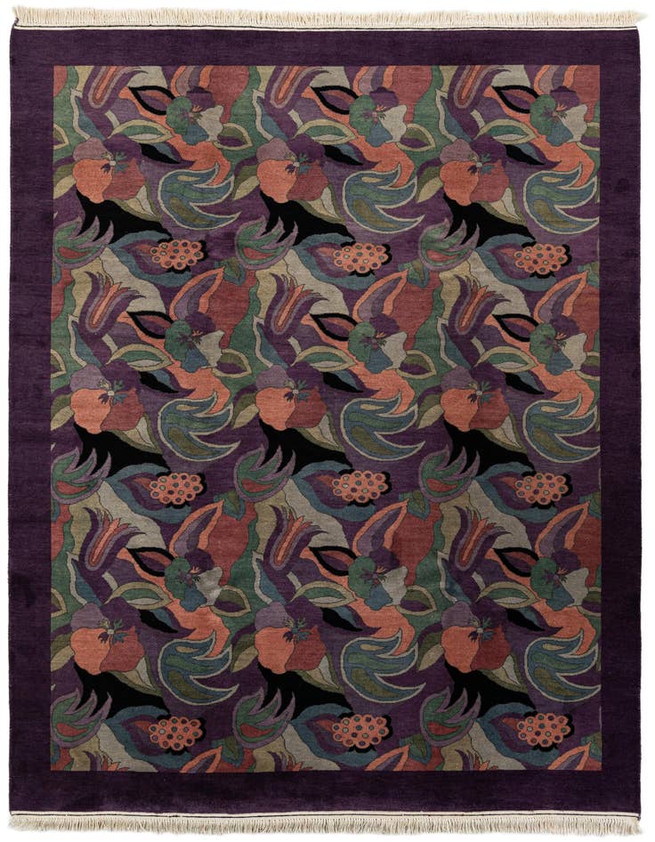 Detail image of 6' 5 x 9' Hand Knotted Tibet Wool Rug