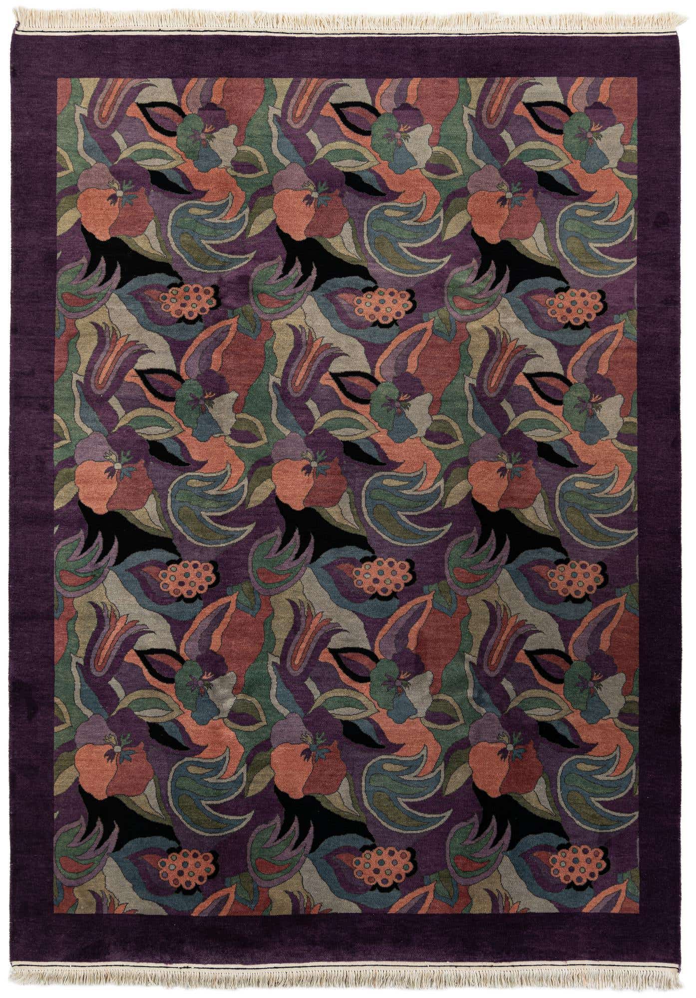 6' 5 x 9' Hand Knotted Tibet Wool Rug