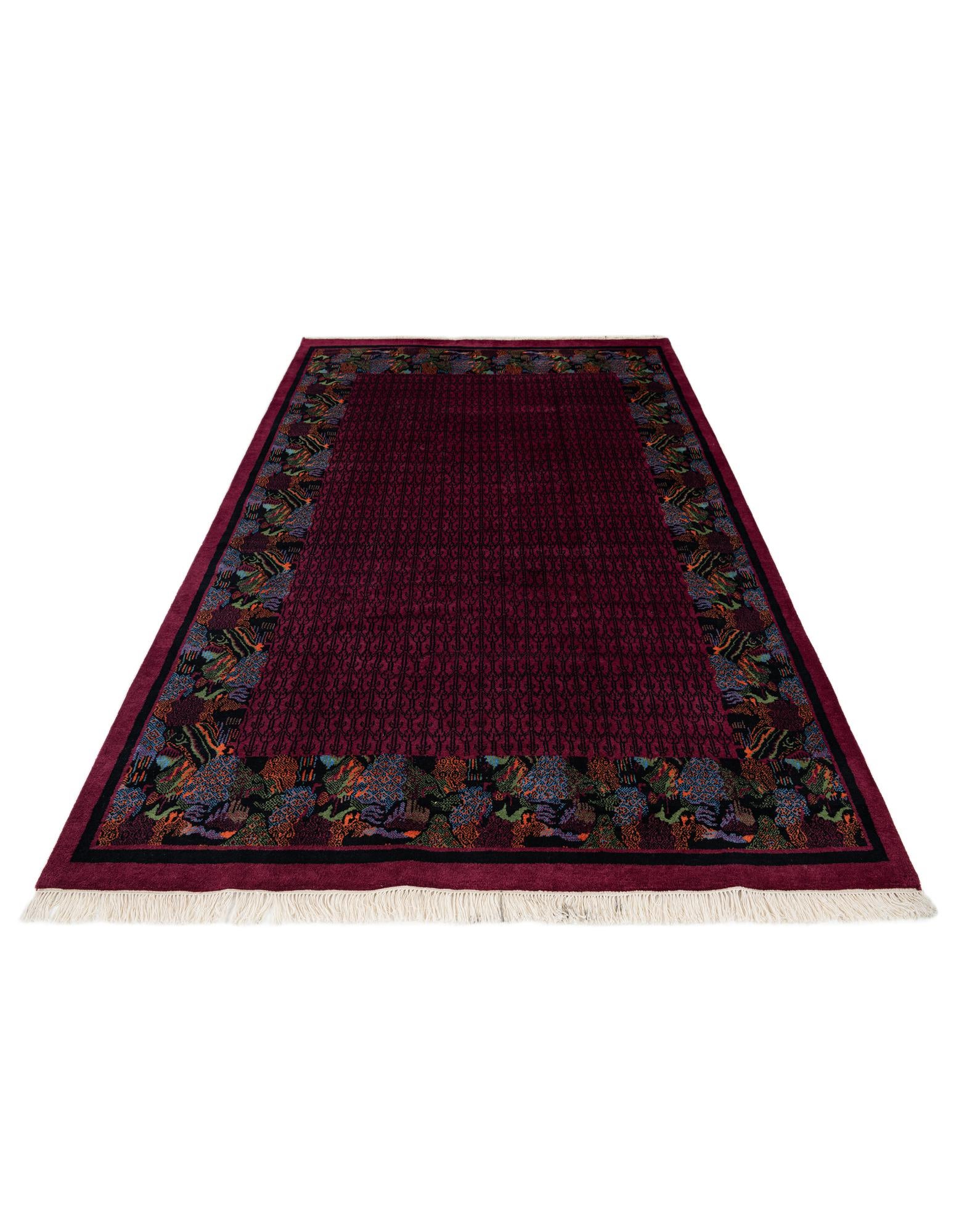 6' 4 x 9' 4 Hand Knotted Tibet Wool Rug