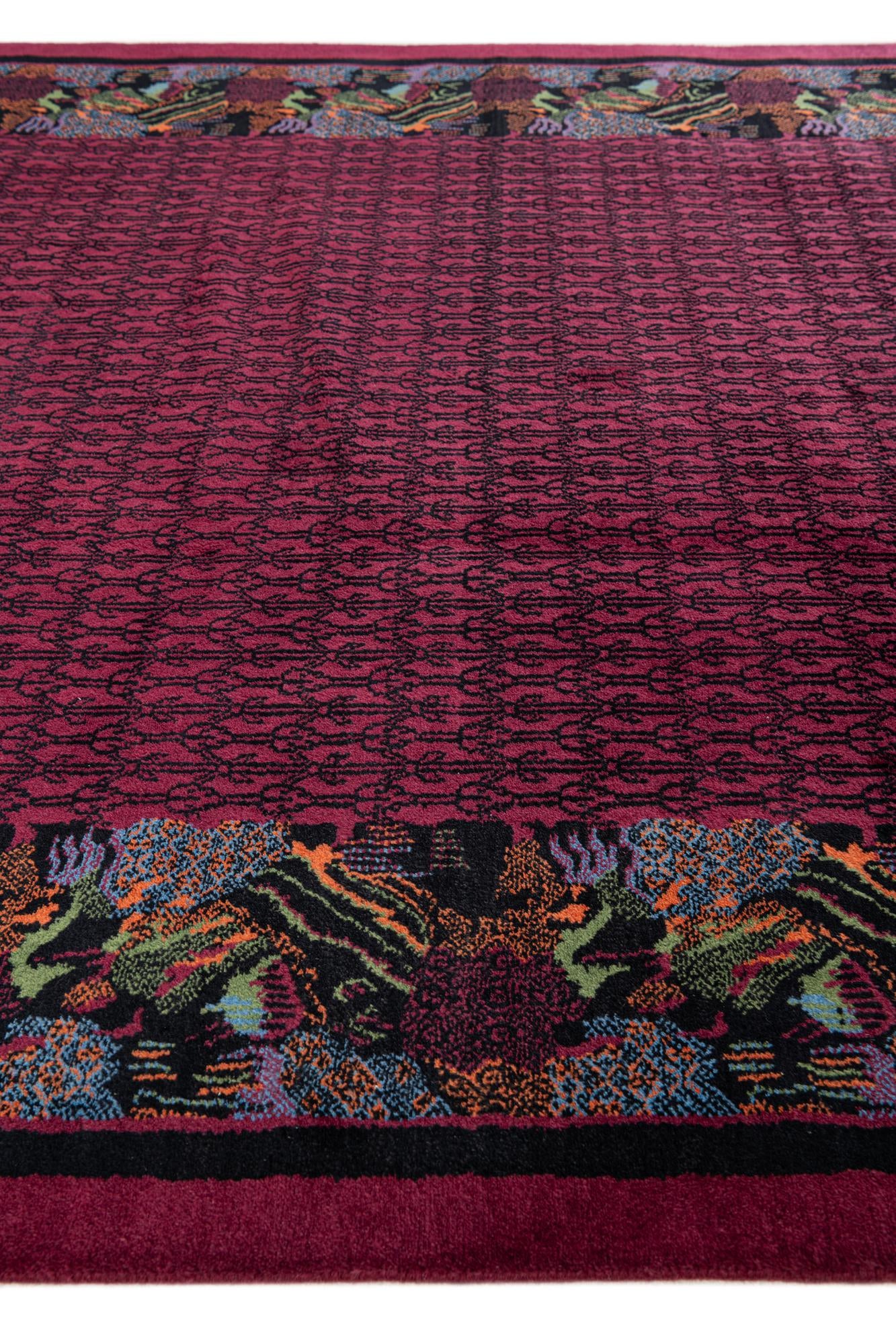 6' 4 x 9' 4 Hand Knotted Tibet Wool Rug