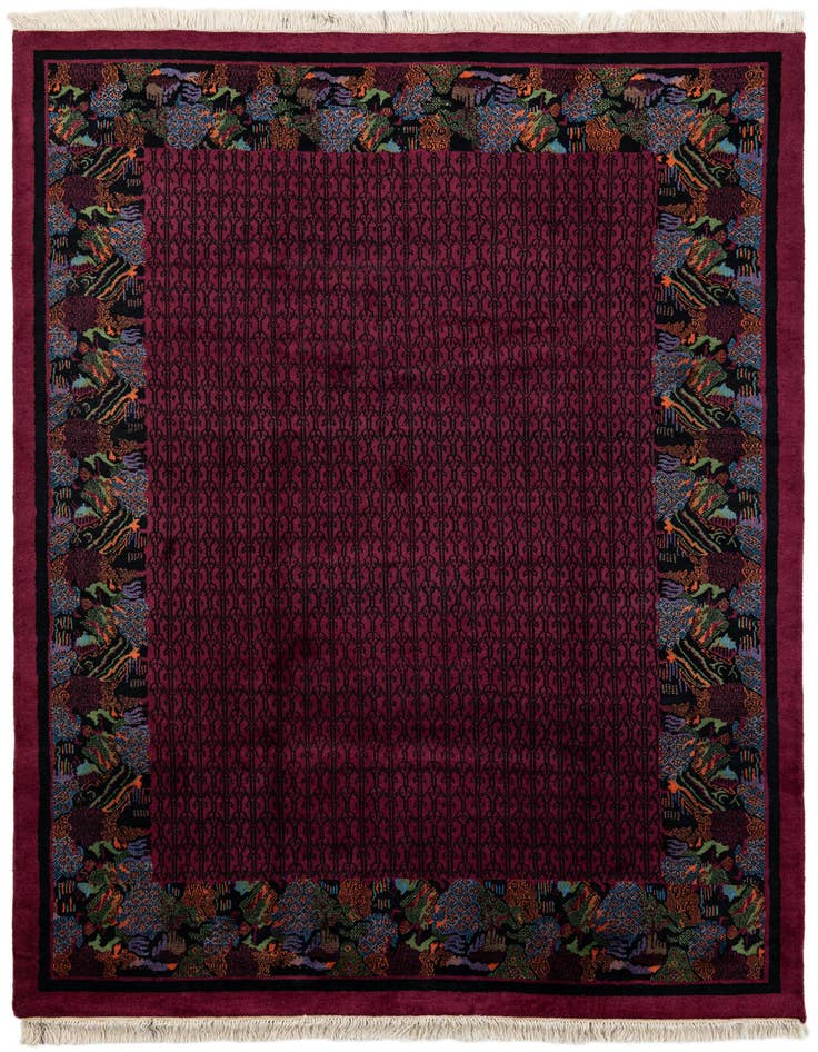 Detail image of 6' 4 x 9' 4 Hand Knotted Tibet Wool Rug
