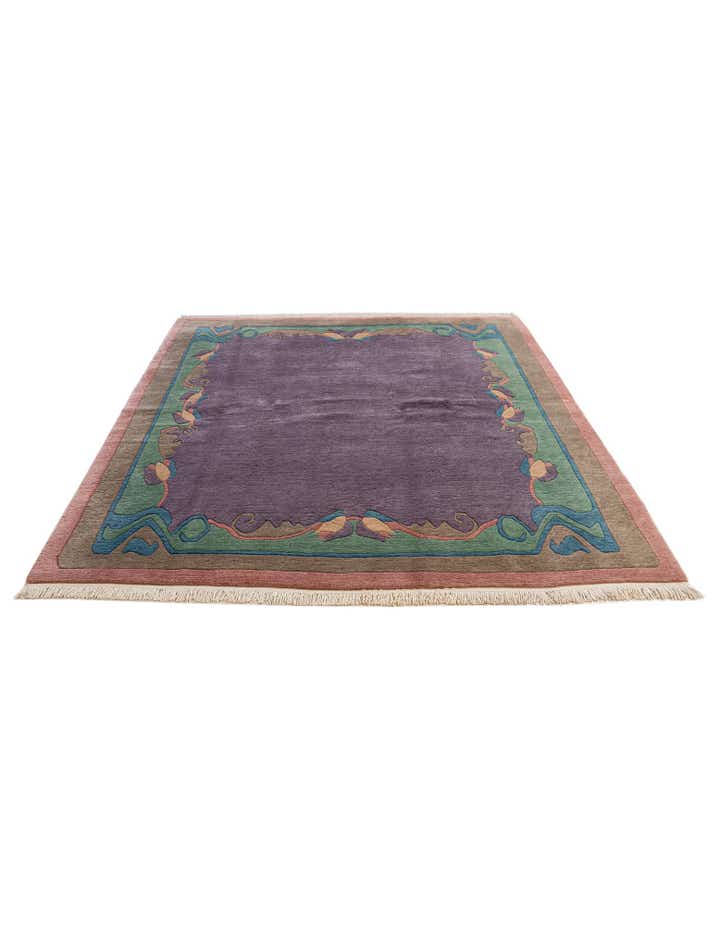 6' 7 x 8' 2 Hand Knotted Tibet Wool Rug
