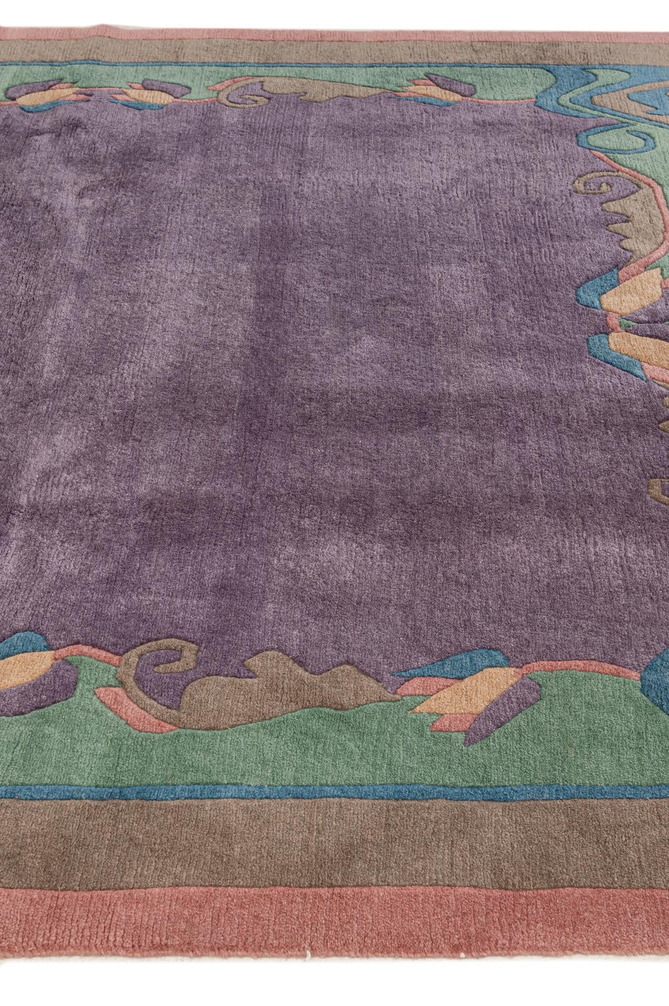 6' 7 x 8' 2 Hand Knotted Tibet Wool Rug