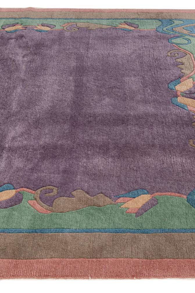 6' 7 x 8' 2 Hand Knotted Tibet Wool Rug