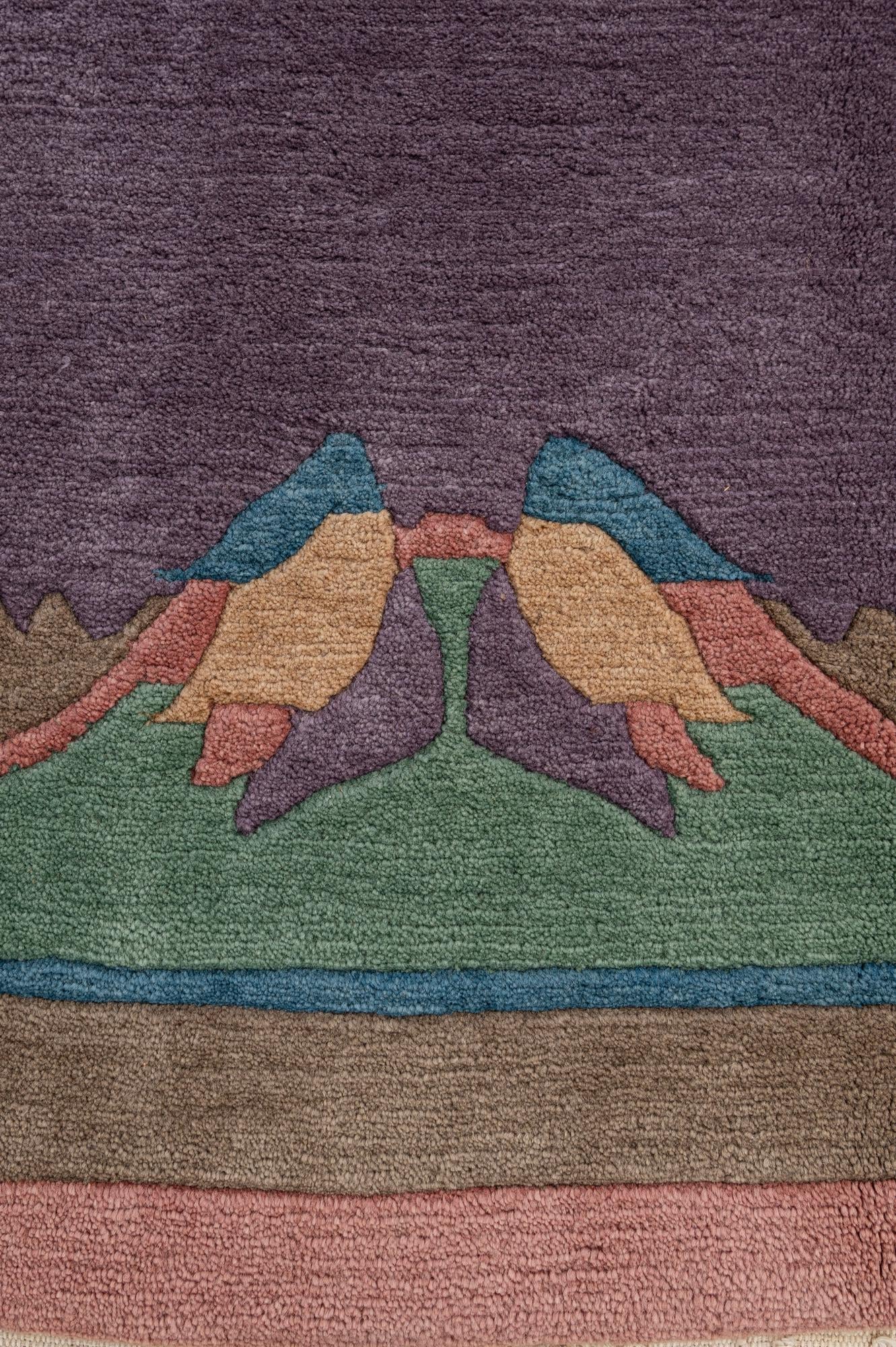 6' 7 x 8' 2 Hand Knotted Tibet Wool Rug