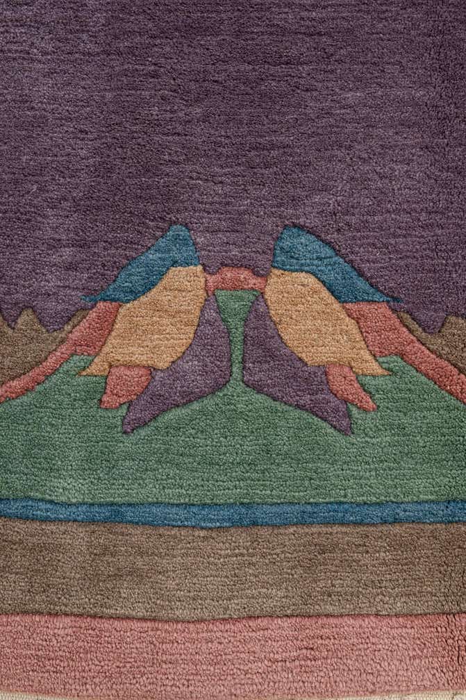 6' 7 x 8' 2 Hand Knotted Tibet Wool Rug