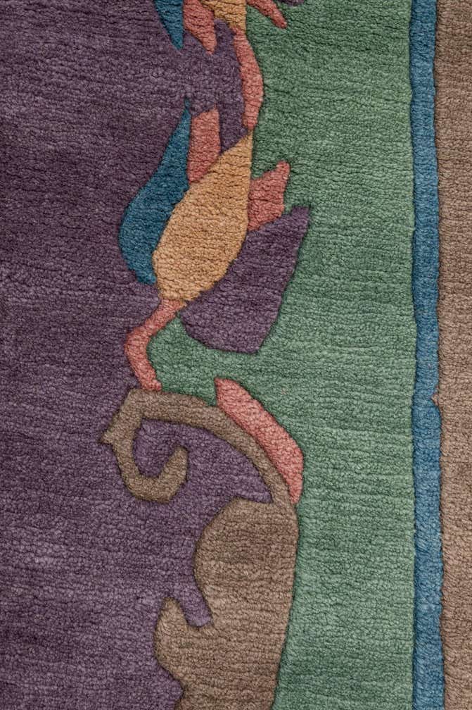 6' 7 x 8' 2 Hand Knotted Tibet Wool Rug