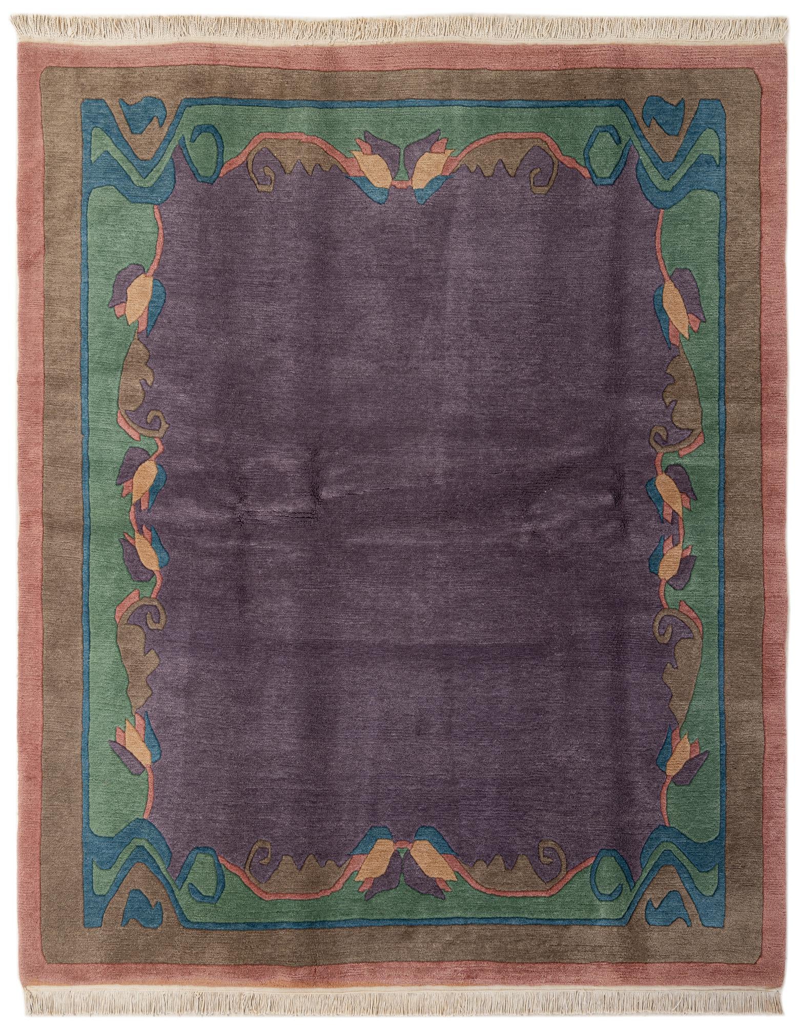 6' 7 x 8' 2 Hand Knotted Tibet Wool Rug