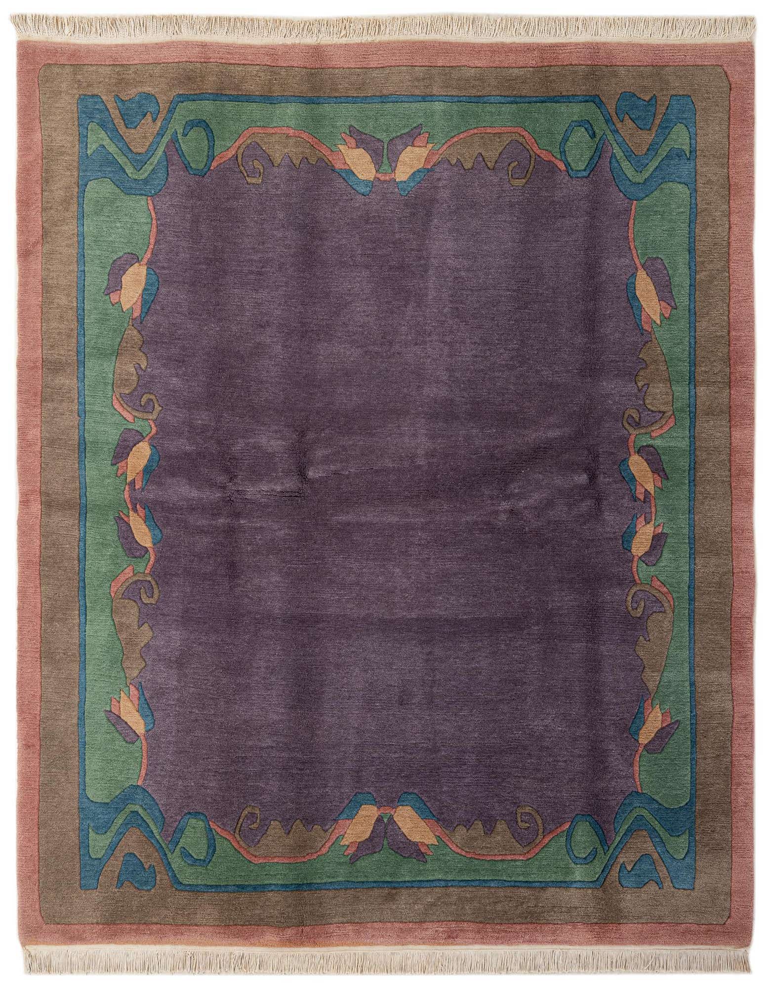 6' 7 x 8' 2 Hand Knotted Tibet Wool Rug