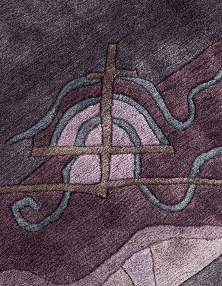 Detail image of 6' 9 x 8' 6  Hand Knotted Tibet Wool Rug