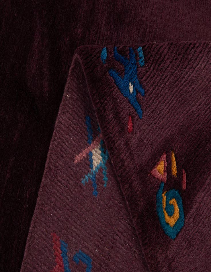 Detail image of 5' 8 x 7' 8  Hand Knotted Tibet Wool Rug