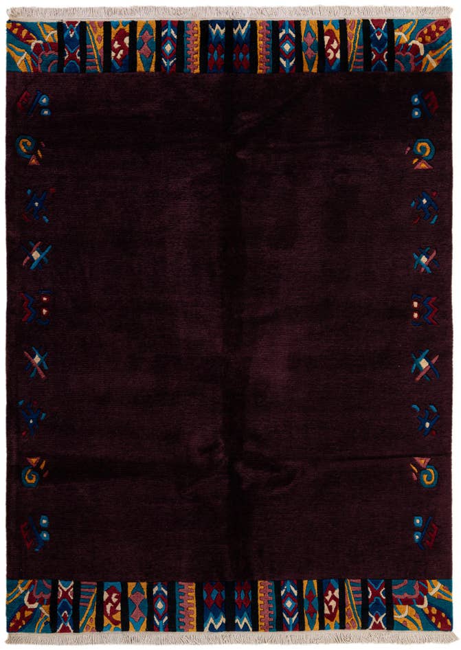 Detail image of 5' 8 x 7' 8 Hand Knotted Tibet Wool Rug