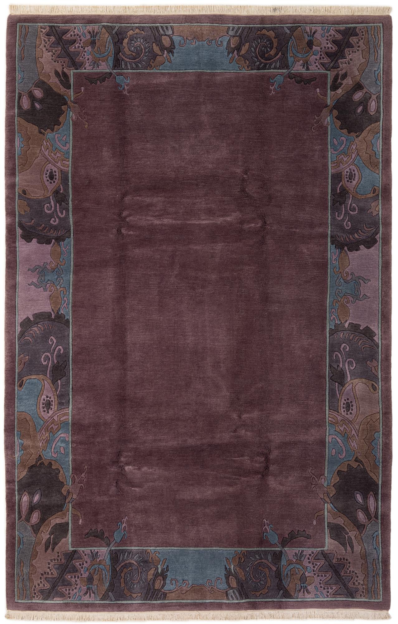 6' 9 x 10' 2 Hand Knotted Tibet Wool Rug