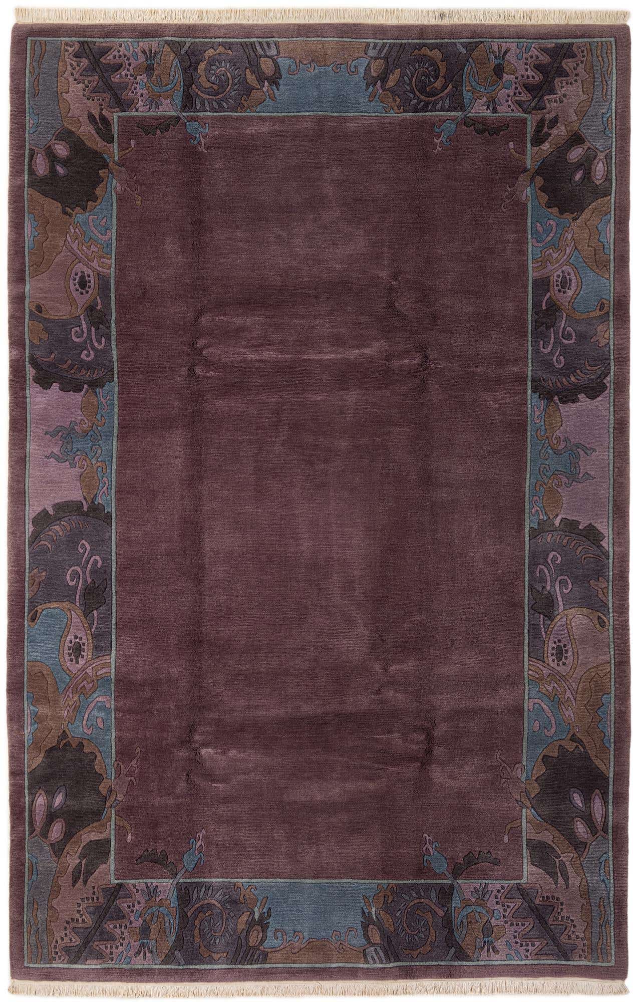 6' 9 x 10' 2 Hand Knotted Tibet Wool Rug