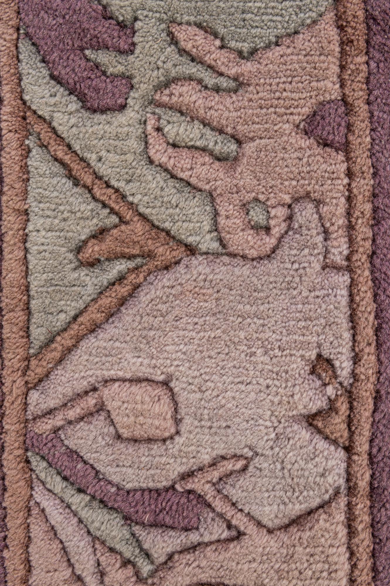 5' 7 x 7' 8 Hand Knotted Tibet Wool Rug