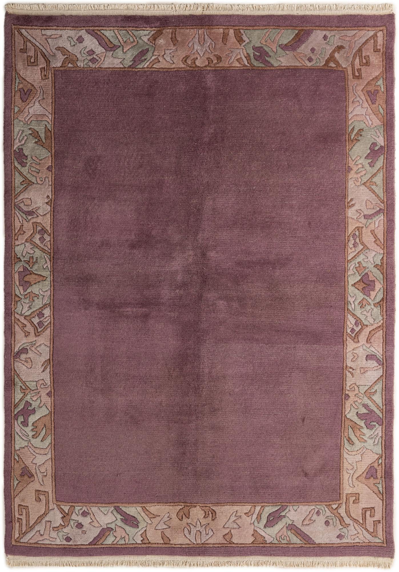 5' 7 x 7' 8 Hand Knotted Tibet Wool Rug