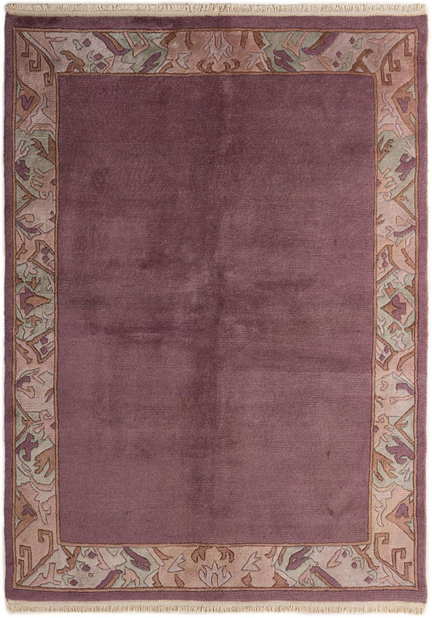 5' 7 x 7' 8 Hand Knotted Tibet Wool Rug